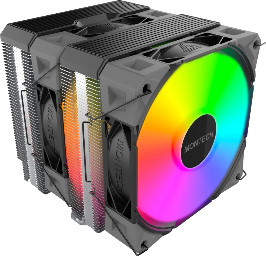 MONTECH NX600 ARGB, CPU Air Cooler, 120mm PWM, Black