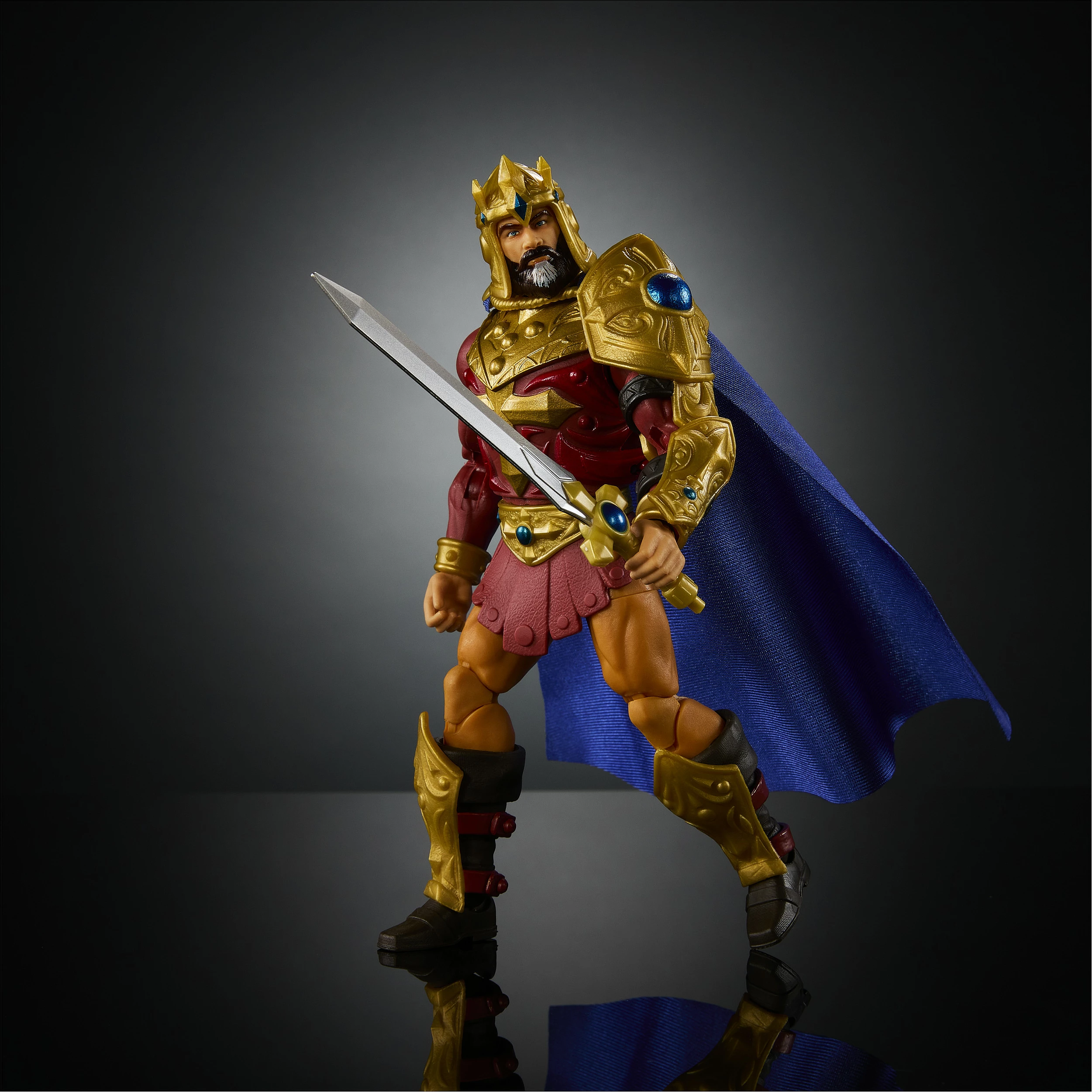 Figurinë aksioni Mattel Masters of the Universe Masterverse New Eternia King Randor, 18 cm, shumëngjyrëshe