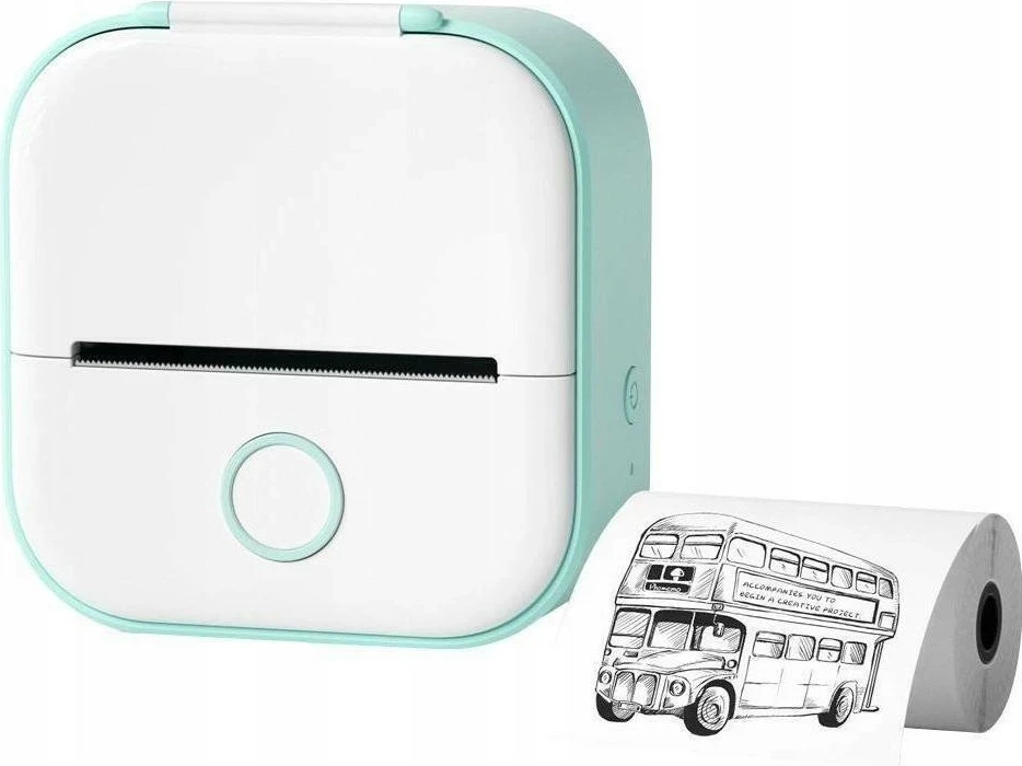 Printer portabël Phomemo T02, bardhë-gjelbër