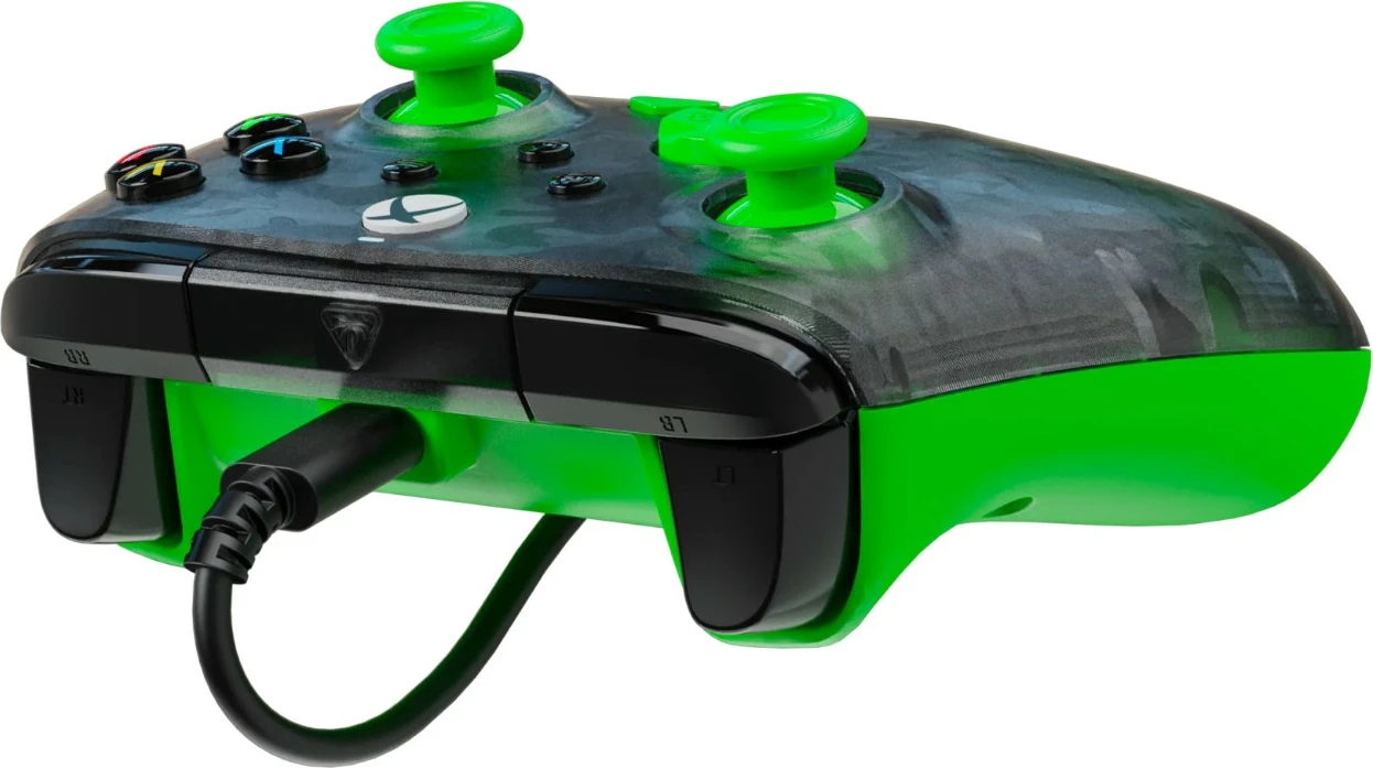 Kontroller i kablluar Turtle Beach Rematch Core për Xbox/PC, Camo zi/jeshil