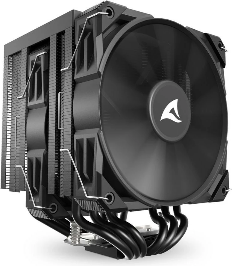 Ftohës ajri Sharkoon A60, 2 ventilatorë 120mm, 6 heatpipes, i zi