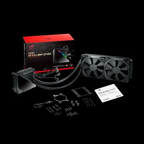 Ftohës uji all-in-one ASUS ROG Ryujin 240, 2x120mm, OLED, Aura Sync RGB, i zi