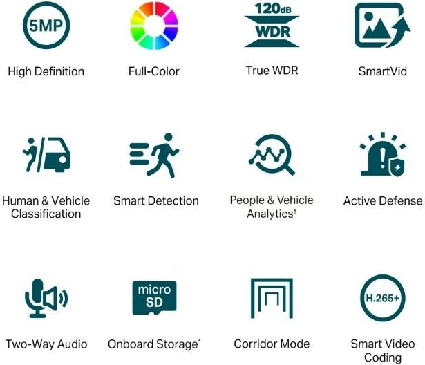 Kamerë sigurie TP-LINK VIGI C450, 5MP, 2.8mm, Full Color, e bardhë