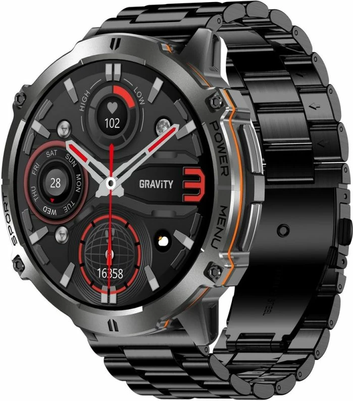 Smartwatch Gravity GT42-2, rrip i zi + byzylyk