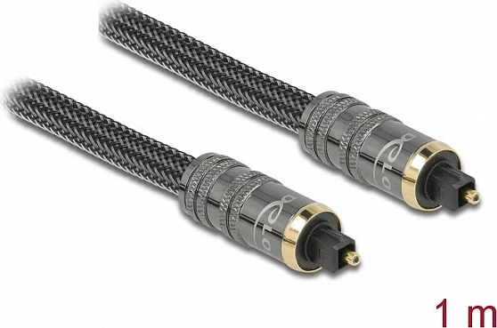 Kabllo optike TOSLINK DeLOCK 1 m, mashkull-mashkull, antracit