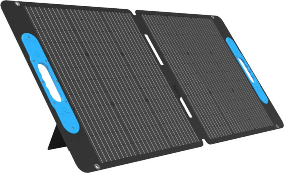 Panel diellor i palosshëm RealPower SP-100E 100W, monokristalin, USB-A/USB-C, Anderson, zi/kaltër