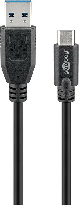 Kabllo USB Goobay USB 3.0 Type-A në USB-C, 3 m, e zezë