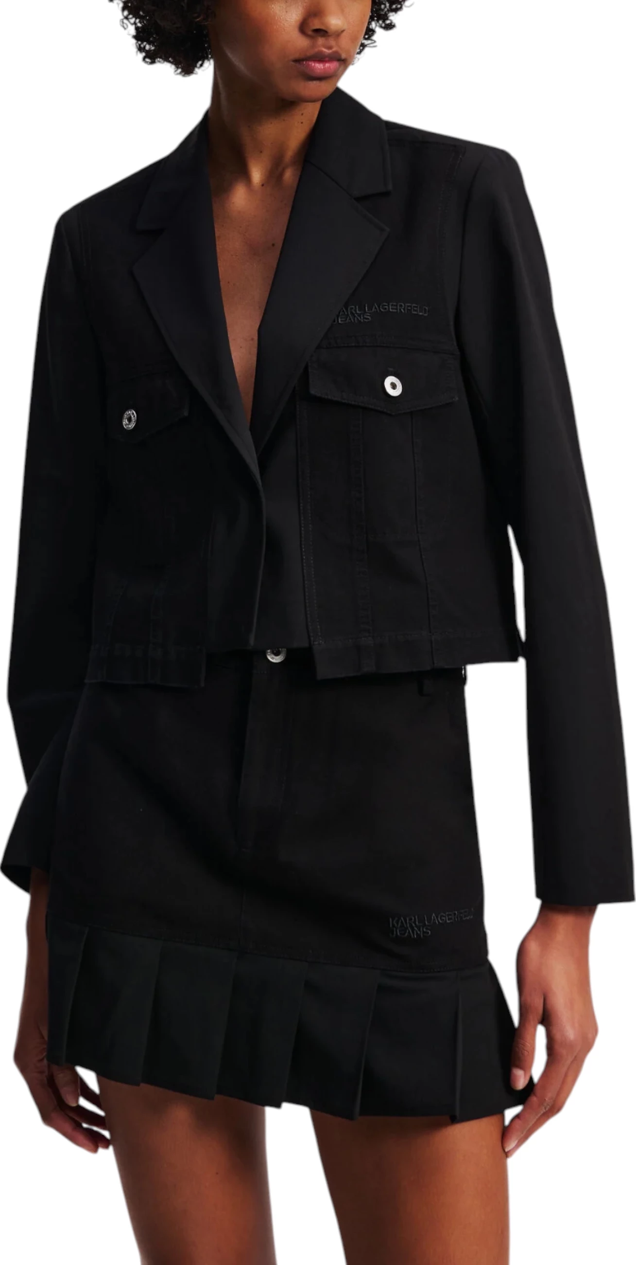 Blazer për femra Karl Lagerfeld Jeans KLJ Utility Blazer A3W14019, e zezë