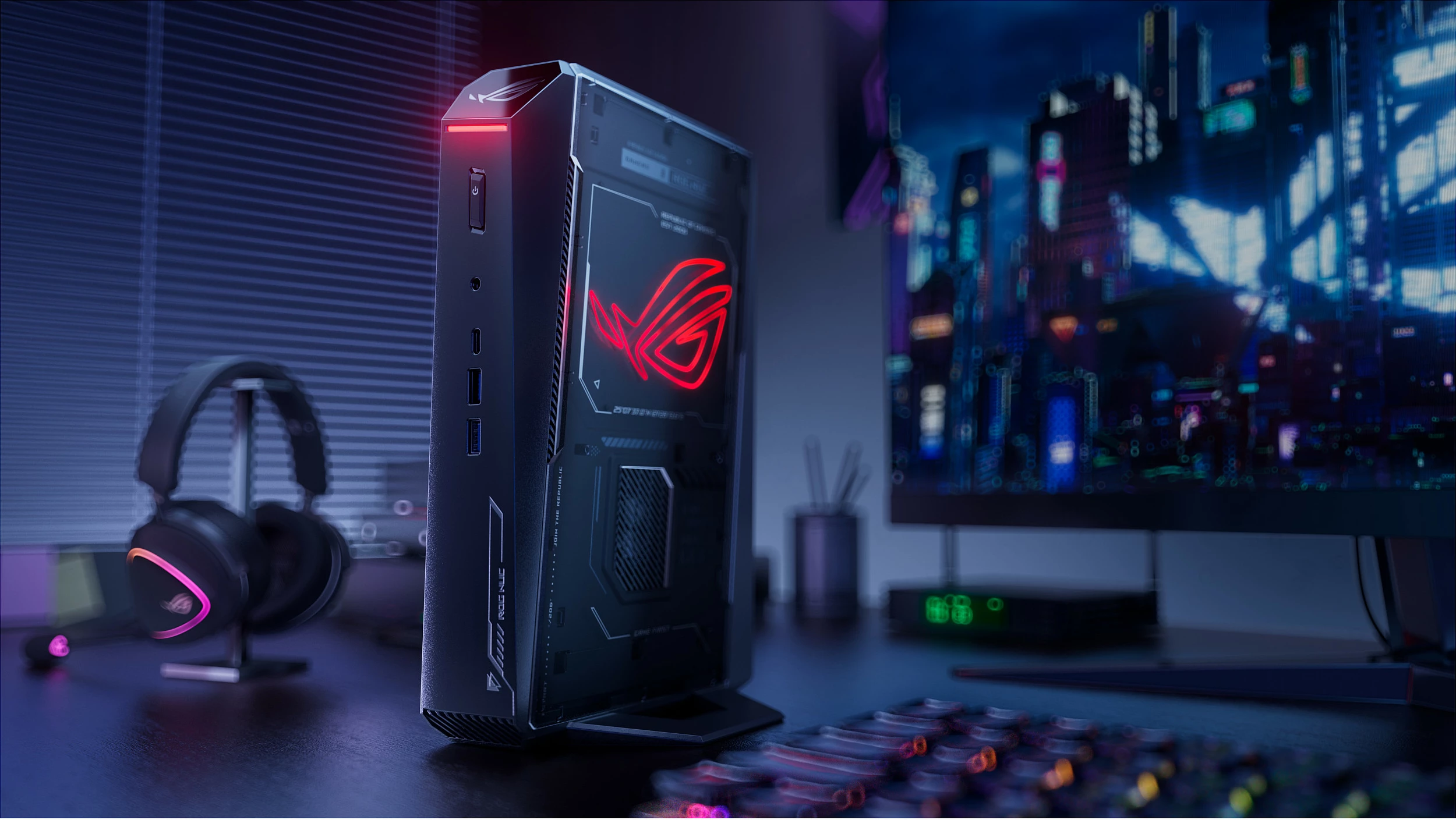 Mini PC ASUS ROG NUC RNUC15JNK7X569A2, Core Ultra 7 255HX, 16GB RAM, 1TB NVMe SSD, GeForce RTX 5060, Windows 11 Home, i zi