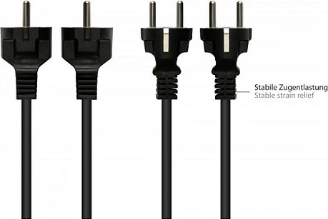 Kabllo rryme GoodConnections Alcasa P0030-S050, Schuko E+F në IEC C13, 5 m, 250 V/10 A, e zezë