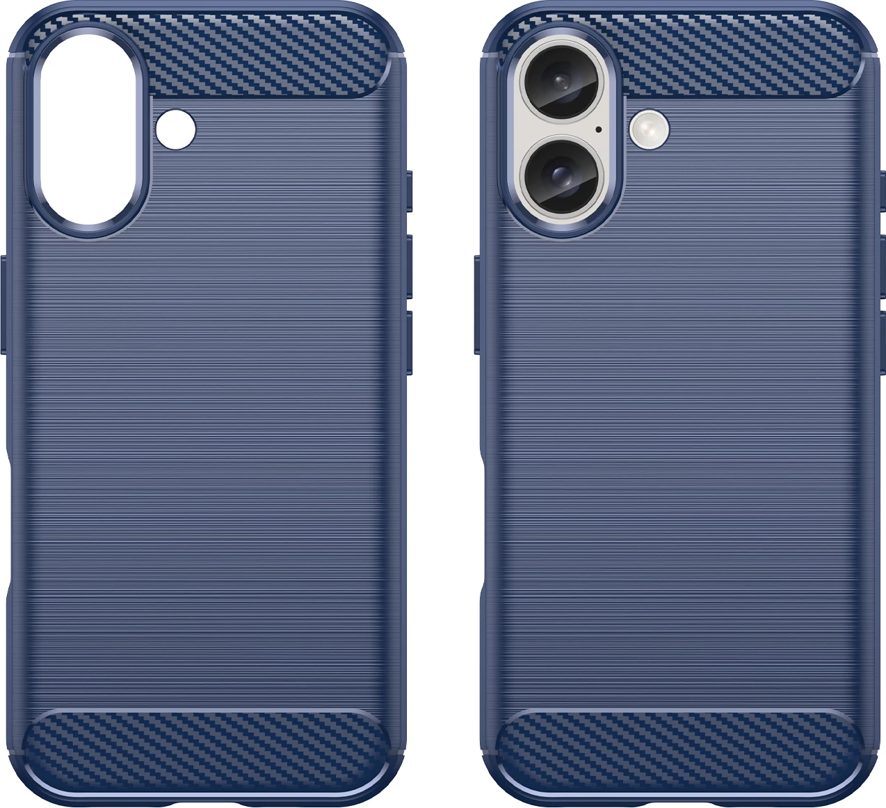 Mbështjellës Hurtel Carbon Case për iPhone 16 Plus, TPU, Blu