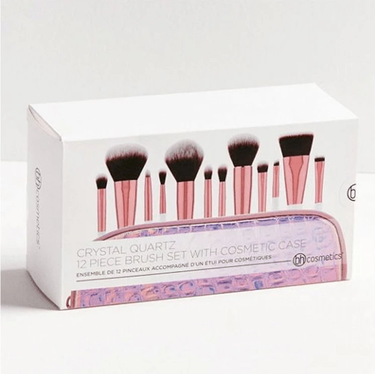 BH Cosmetics Crystal Quartz Brush Set - 12 Pieces