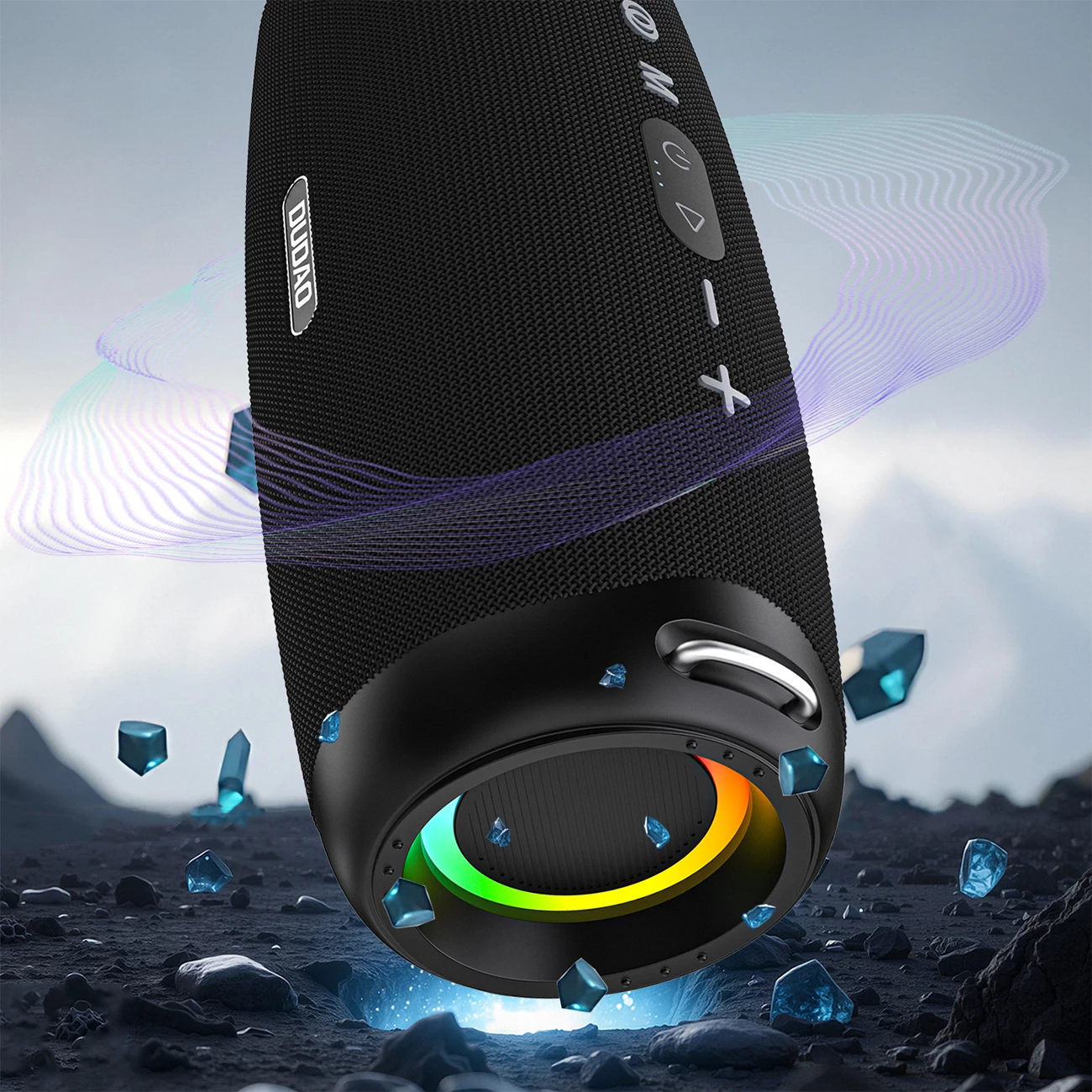 Altoparlant Bluetooth, Dudao Y21 Pro, 80 W, bateri 8000 mAh, Bluetooth 5.3, TWS, me rrip, RGB, e zezë