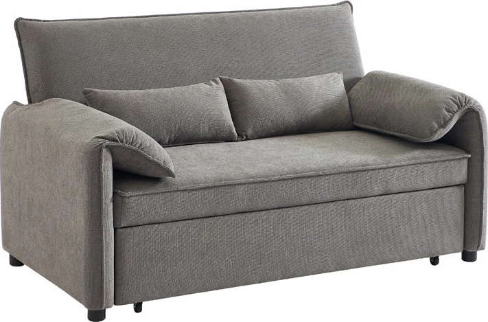 Krevat divan Rubik, 3 vende, ngjyrë gri, 161x84x92