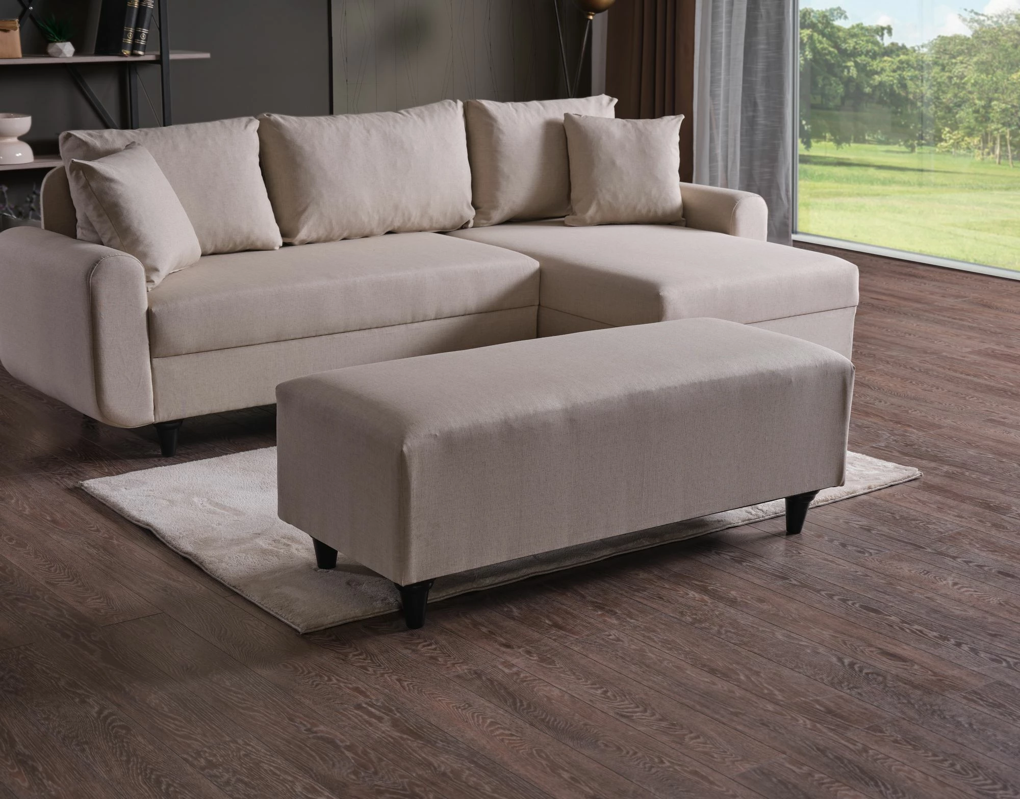 Kënd divan-krevat Flavia, bezhë, Atelier del Sofa