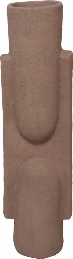 Vazo NATHEN, alumin, bezhë, 13x10x44cm