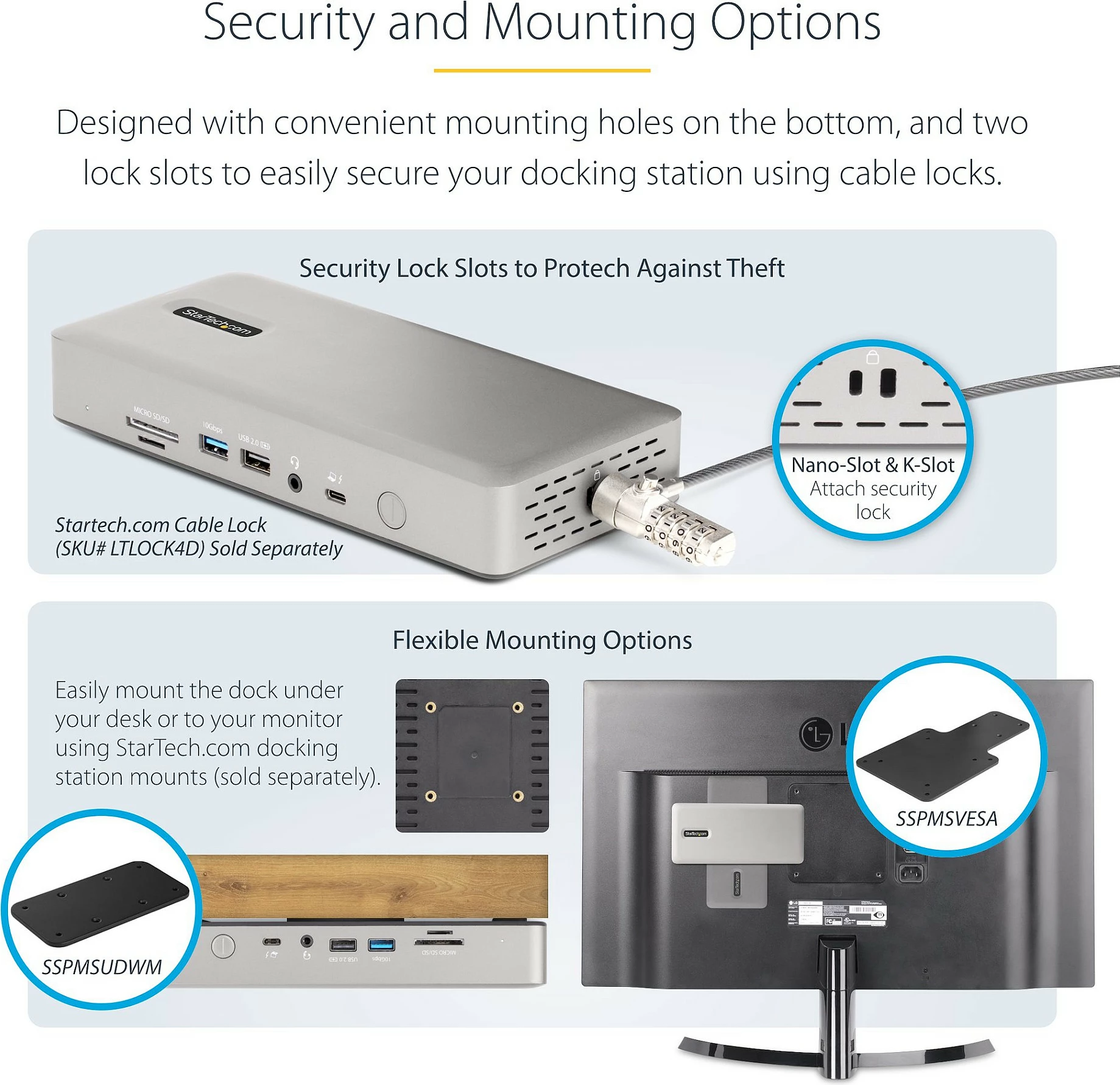 Docking station StarTech USB4/Thunderbolt 4, 98W PD, 2x HDMI 2.1 + 2x DisplayPort 1.4, 2.5GbE, gri