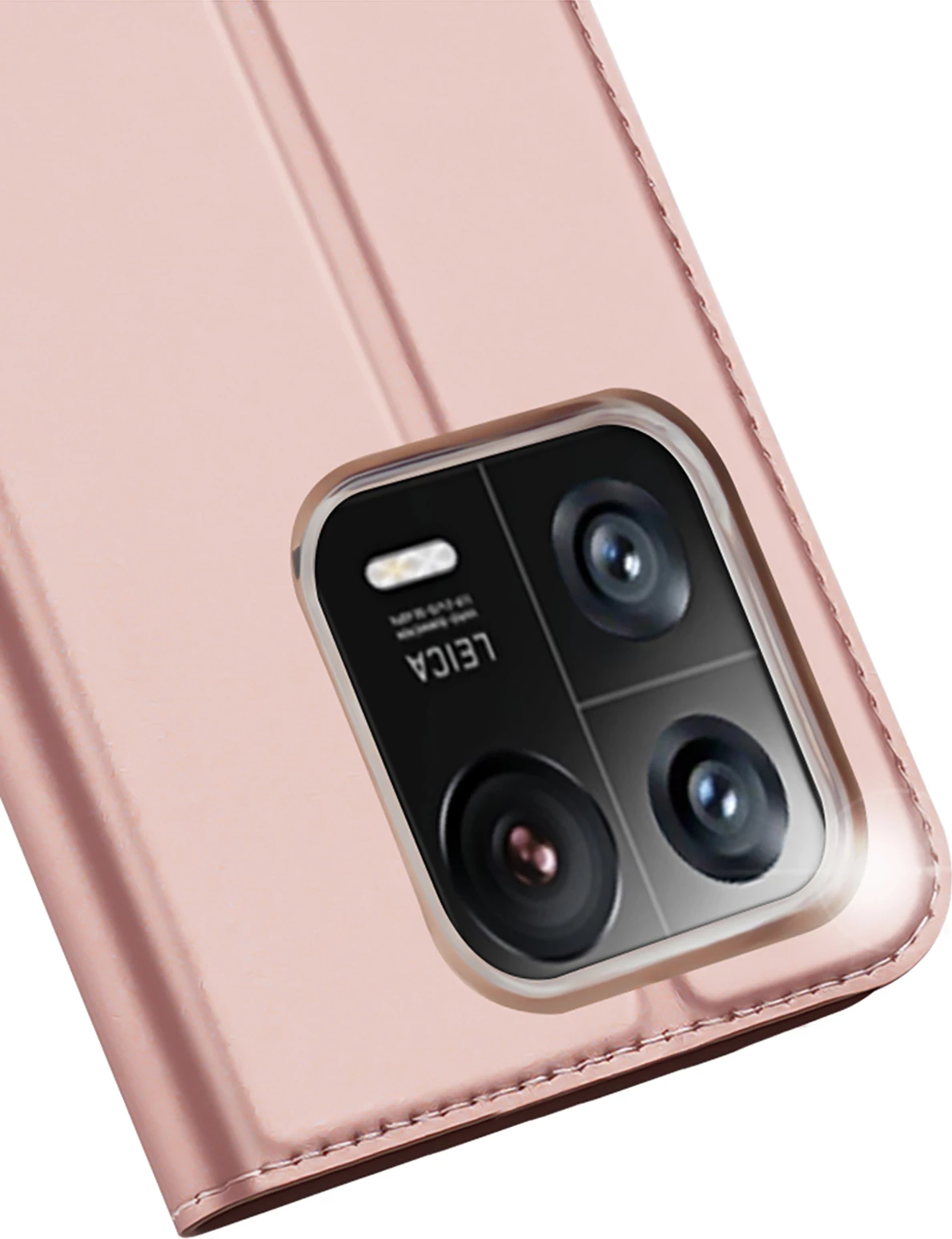 Mbështjellës Dux Ducis Skin Pro për Xiaomi 13 Pro, me kapak, xhep për kartelë, rozë