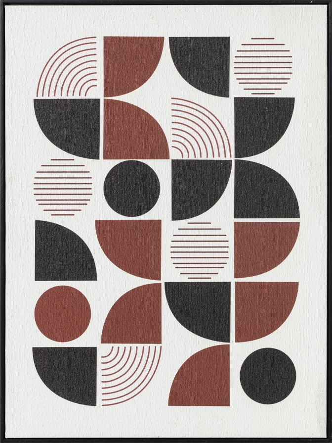 Pikturë dekorative PRISMA, shumëngjyrëshe, MDF i zi, 60x80x3.2cm