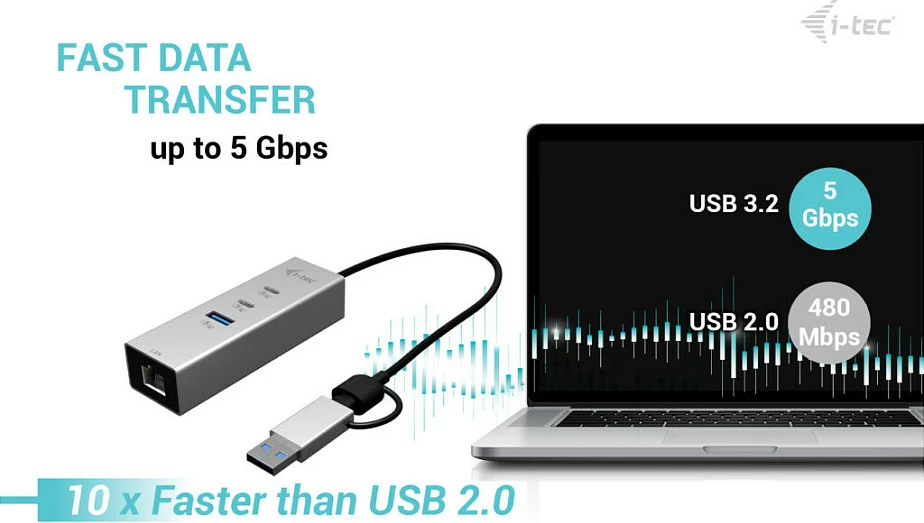 Hub USB I-TEC Metal HUB, 2x USB-C Gen1, 1x USB-A Gen1, LAN 2.5Gb, argjend