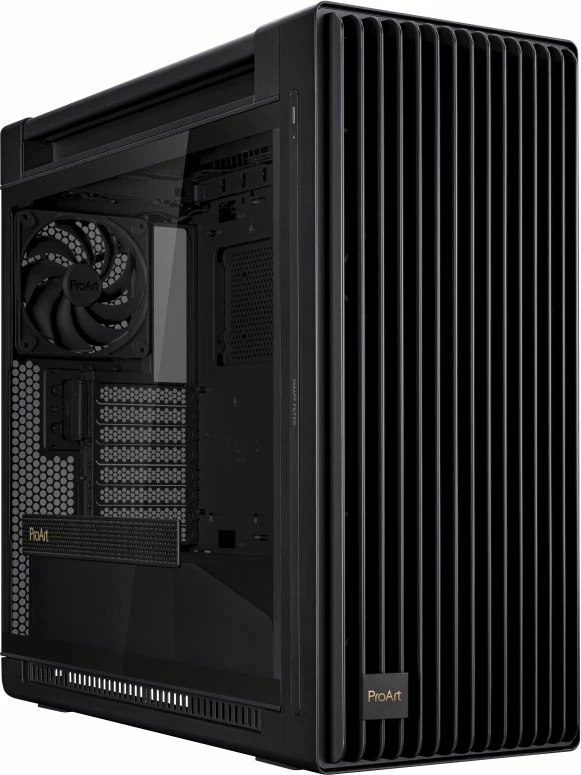 Kasë Asus ProArt PA602 (90DC00J0-B09000) midi tower ATX/eATX me 2x200mm + 1x140mm fan, USB Type-C, e zezë