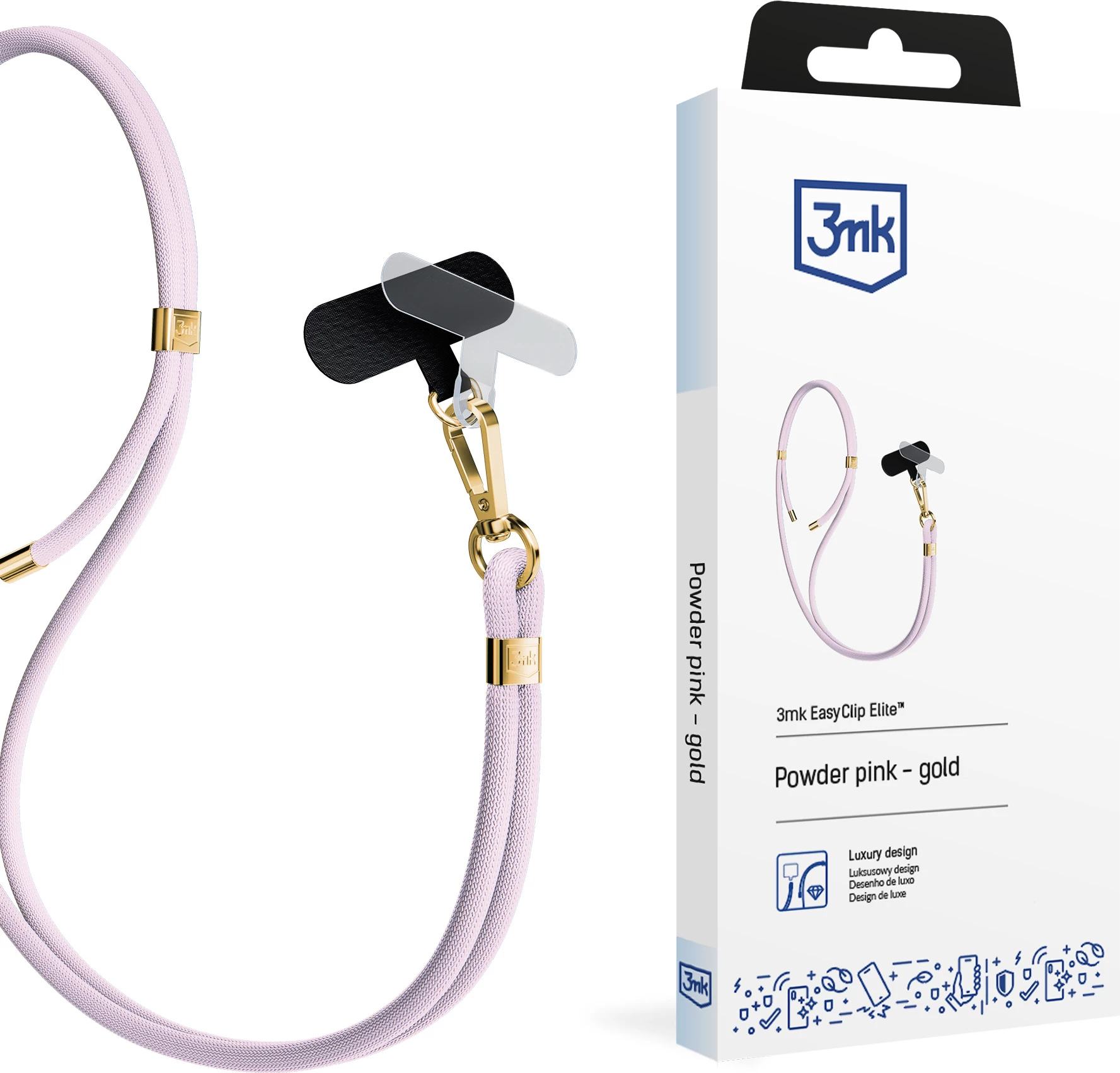 Litar për celular 3mk EasyClip Elite, powder pink