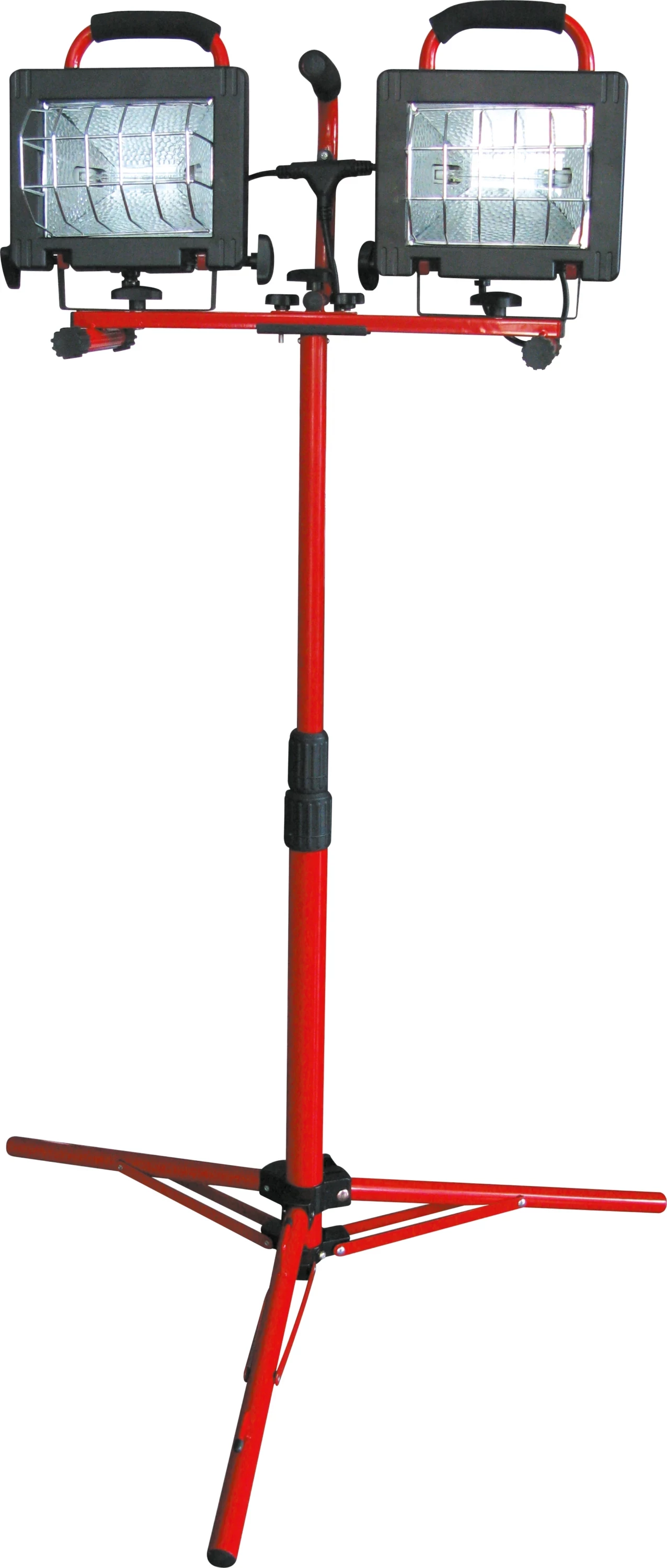Reflektor halogjen PROLINE 66158 2x500W me tripod, IP44, i kuq