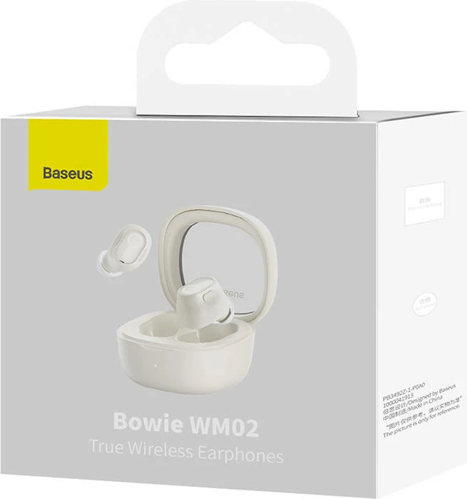 Kufje wireless Baseus Bowie WM02 TWS, Bluetooth 5.3, të bardha