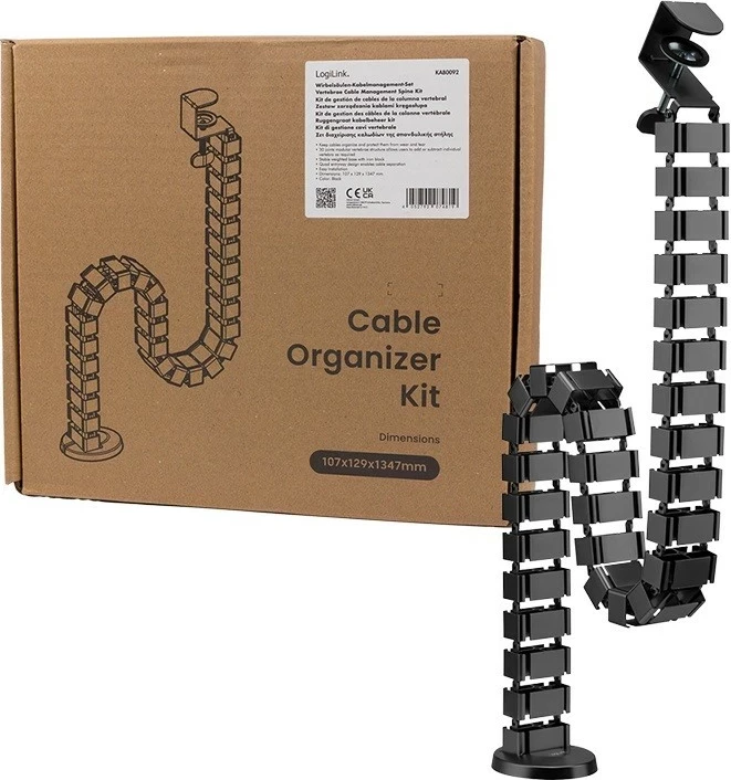 Organizer kabllash LogiLink KAB0092, pion, ABS, zi