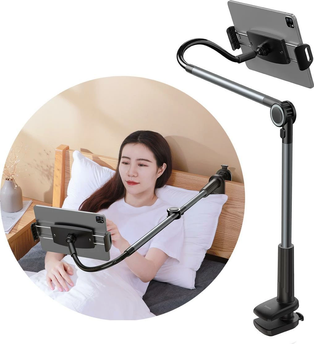 Mbajtëse universale për tablet/telefon Baseus Otaku LUZQ000013, 360° rrotullim & 180° rregullim, gri