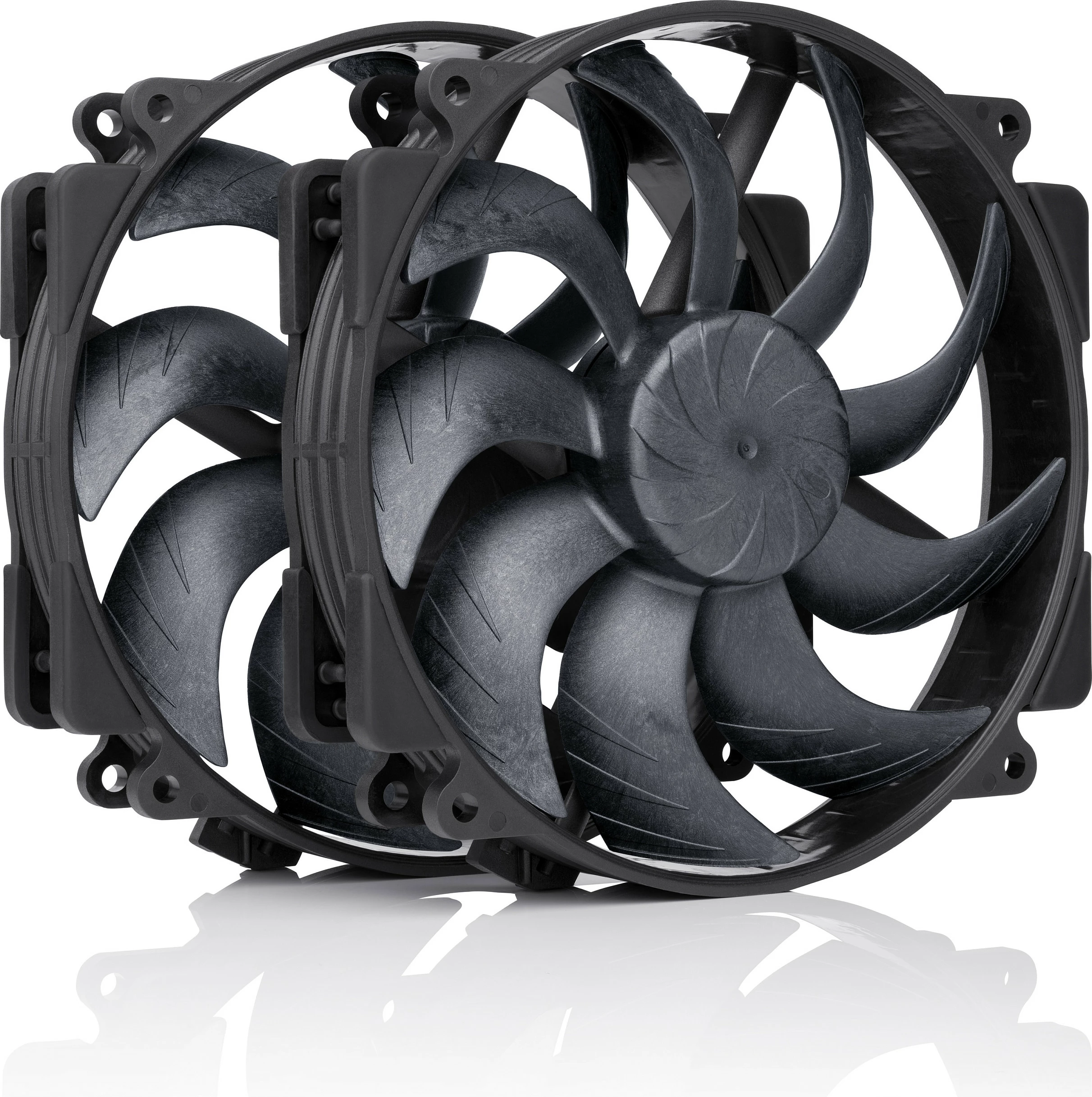 Ventilatorë për kasë Noctua NF-A14x25r G2 PWM Sx2-PP, 2x 140mm, chromax.black, i zi