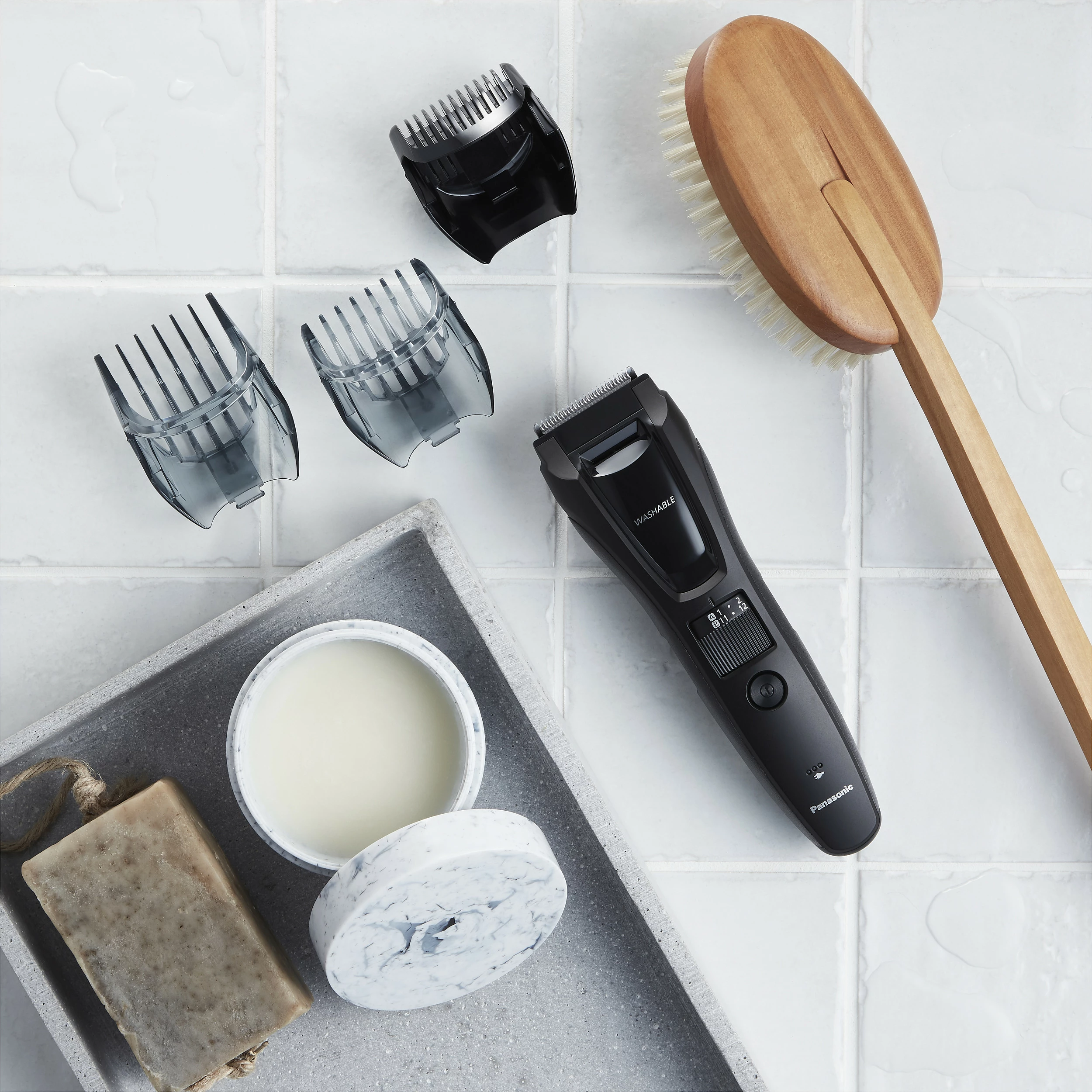 Makinë rroje Panasonic ER-GB61-K503, trimmer 3-në-1 për mjekër dhe flokë, e zezë