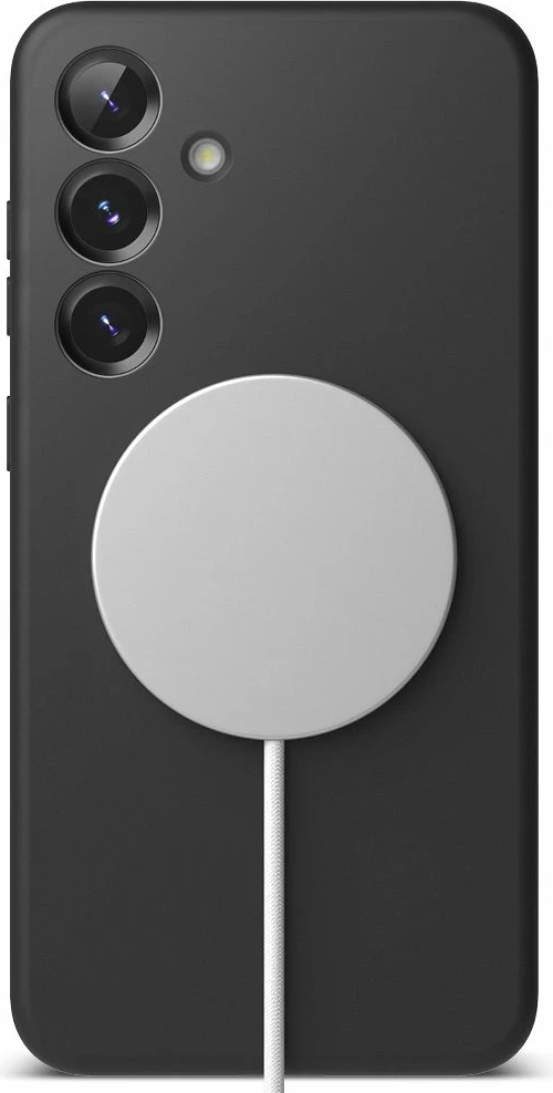 Mbështjellës Ringke Silicone MagSafe për Samsung Galaxy S25+, i zi