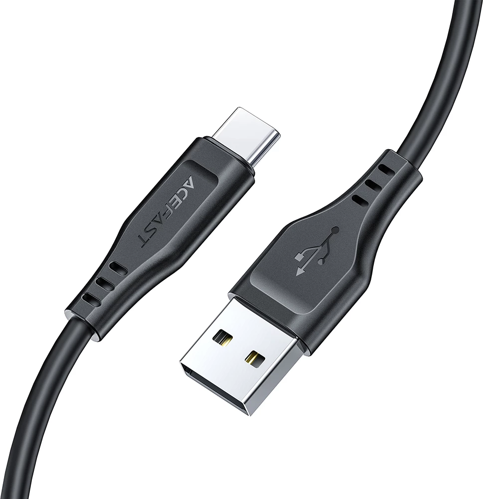Kabllo USB Acefast C3-04, 1.2m, 3A, e zezë
