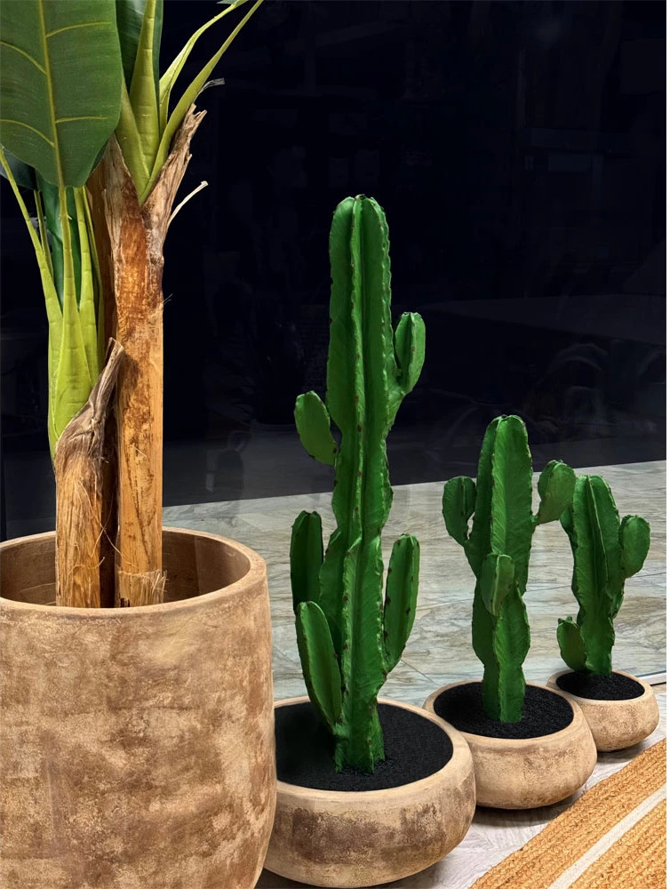 Set vazo PORTER, 3 copë, terrakotë, bezhë, 40x40x19cm