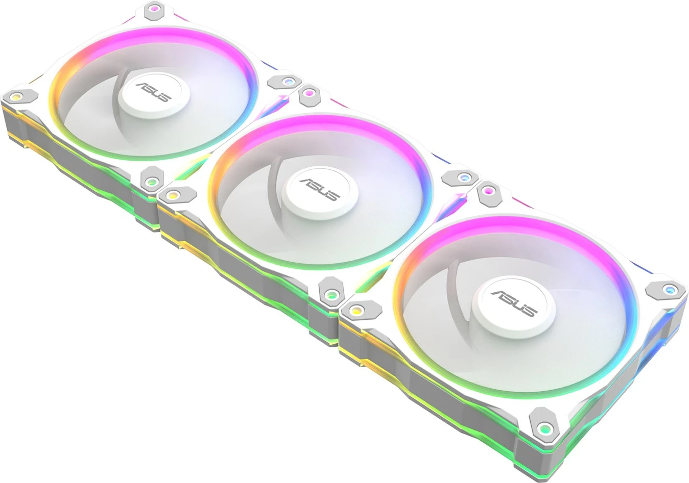 Set ventilatorë për kasë ASUS Prime MR120 Fan ARGB Reverse, 12 cm, 3 copë, Bardhë