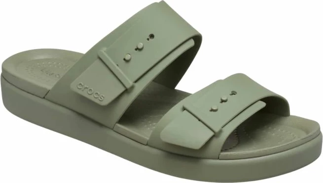 Shlapa për femra Crocs Brooklyn Buckle Low, të gjelbra [Madhësia: 37 - 38]
