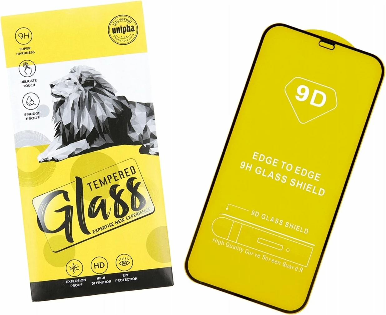 Xham i kalitur 9D NoName për iPhone 13 Mini 5.4\" Kornizë e zezë, 1 copë