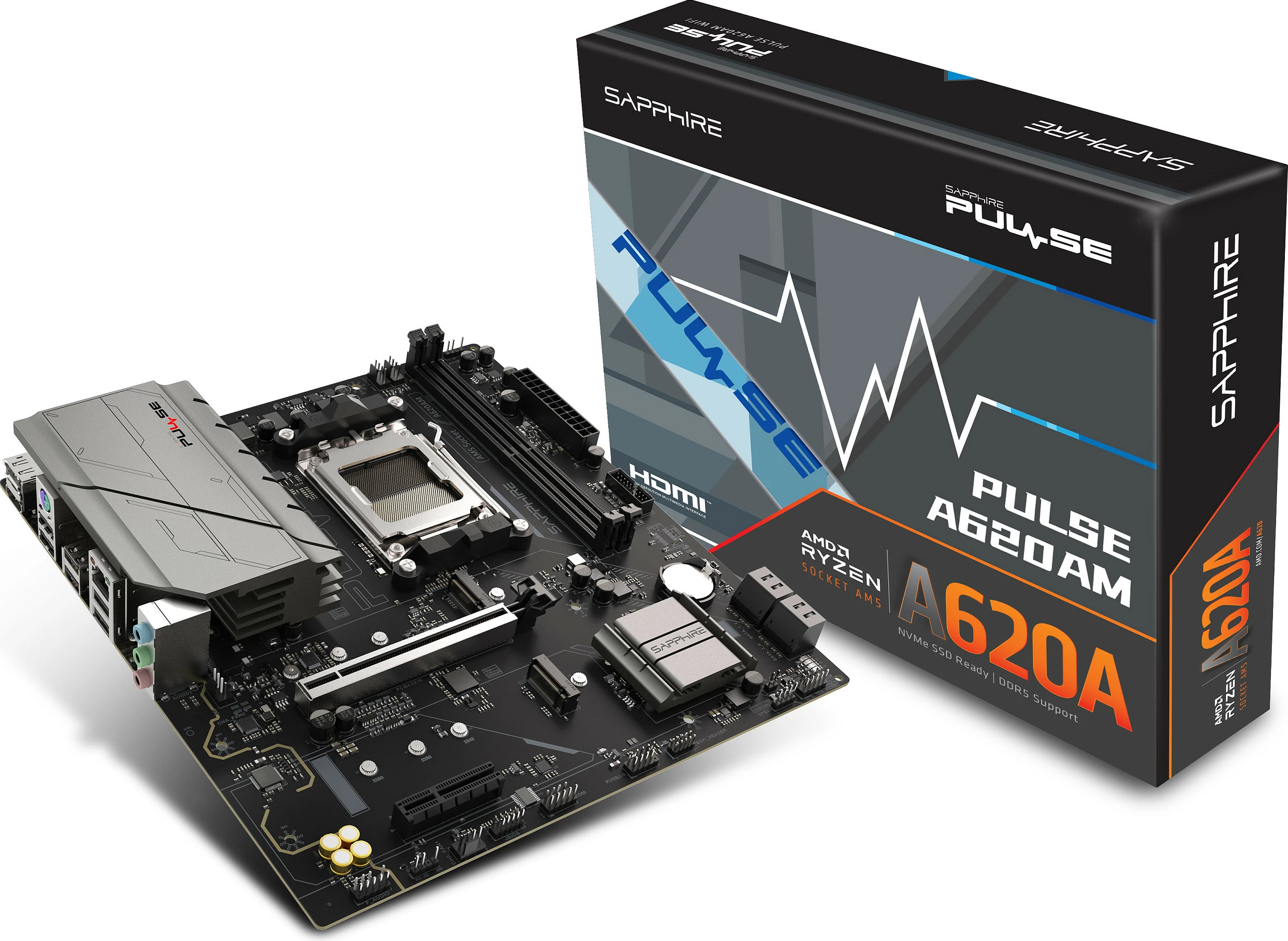 Pllakë amë Sapphire PULSE A620AM, Socket AM5, DDR5, deri 64GB