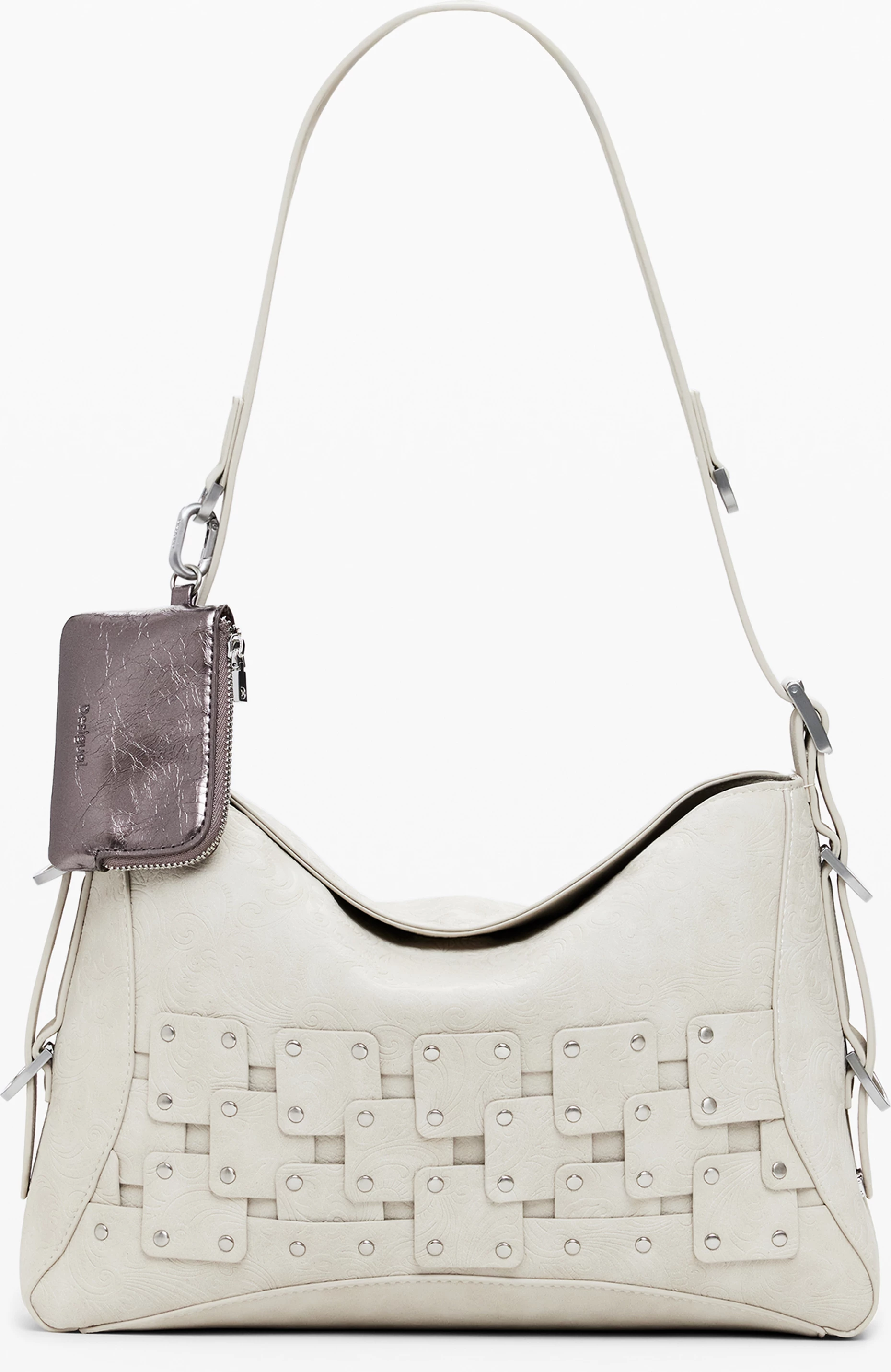 Çantë DESIGUAL New Patch Bag femra, bezhë