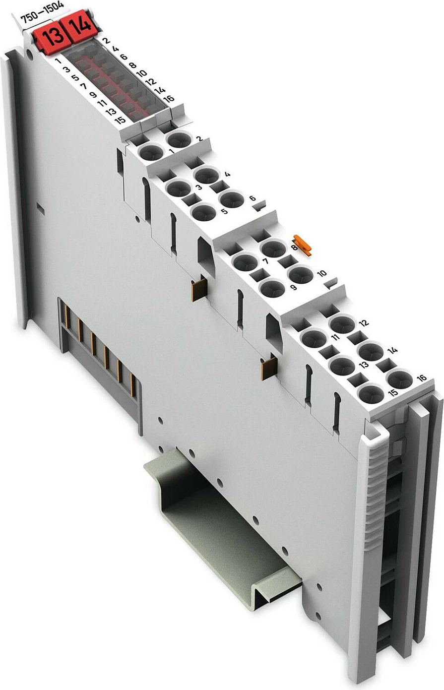 Klemë dalje digjitale WAGO 750-1504, 16 kanale, 0.25-1.5 mm², gri e çelët