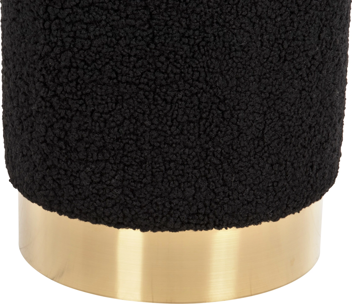 Karrige për bar LEVY FH8408.24, pëlhurë boucle, bazë e artë, Φ35x42H cm