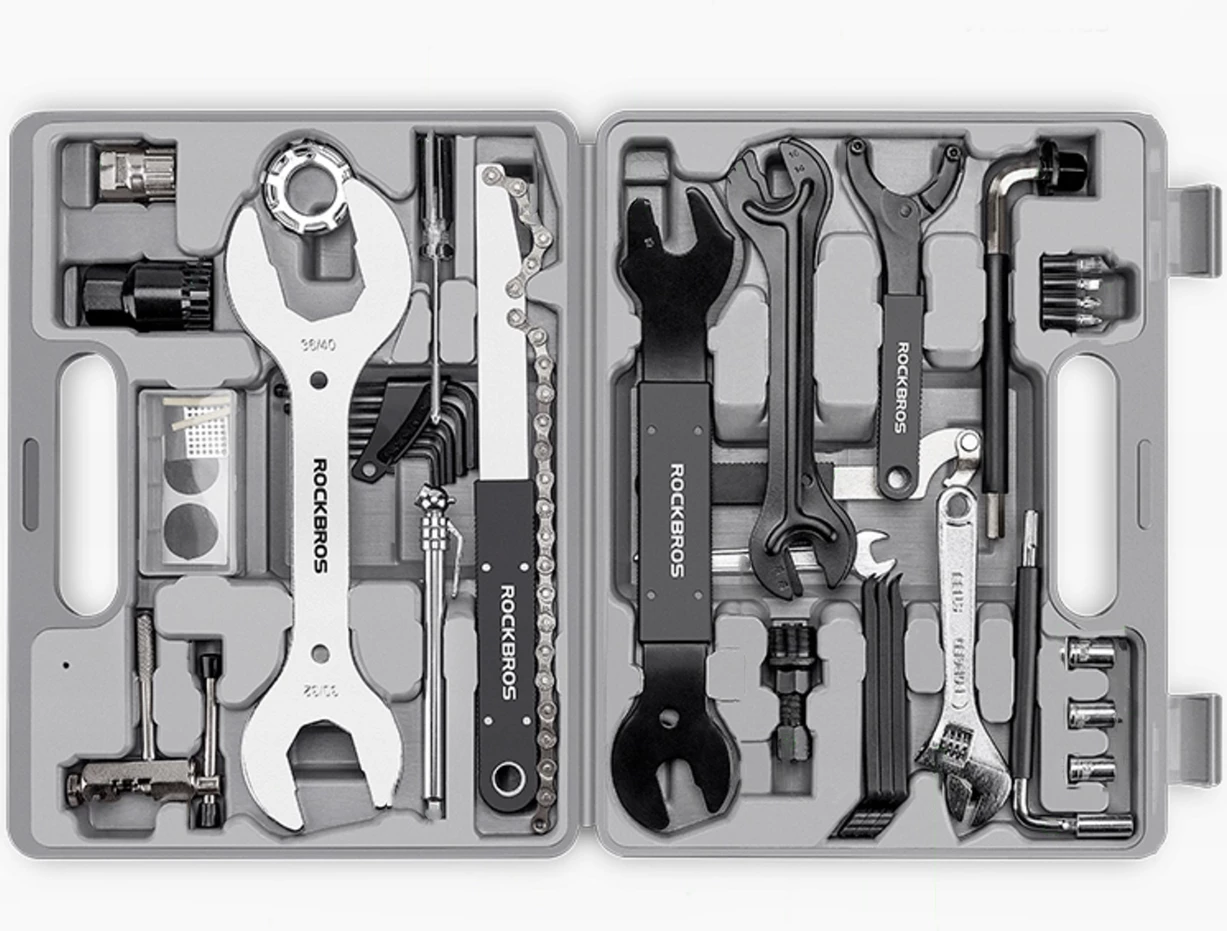 Set veglash për biçikletë Rockbros 43210810001, 44 pjesë, gri/zi