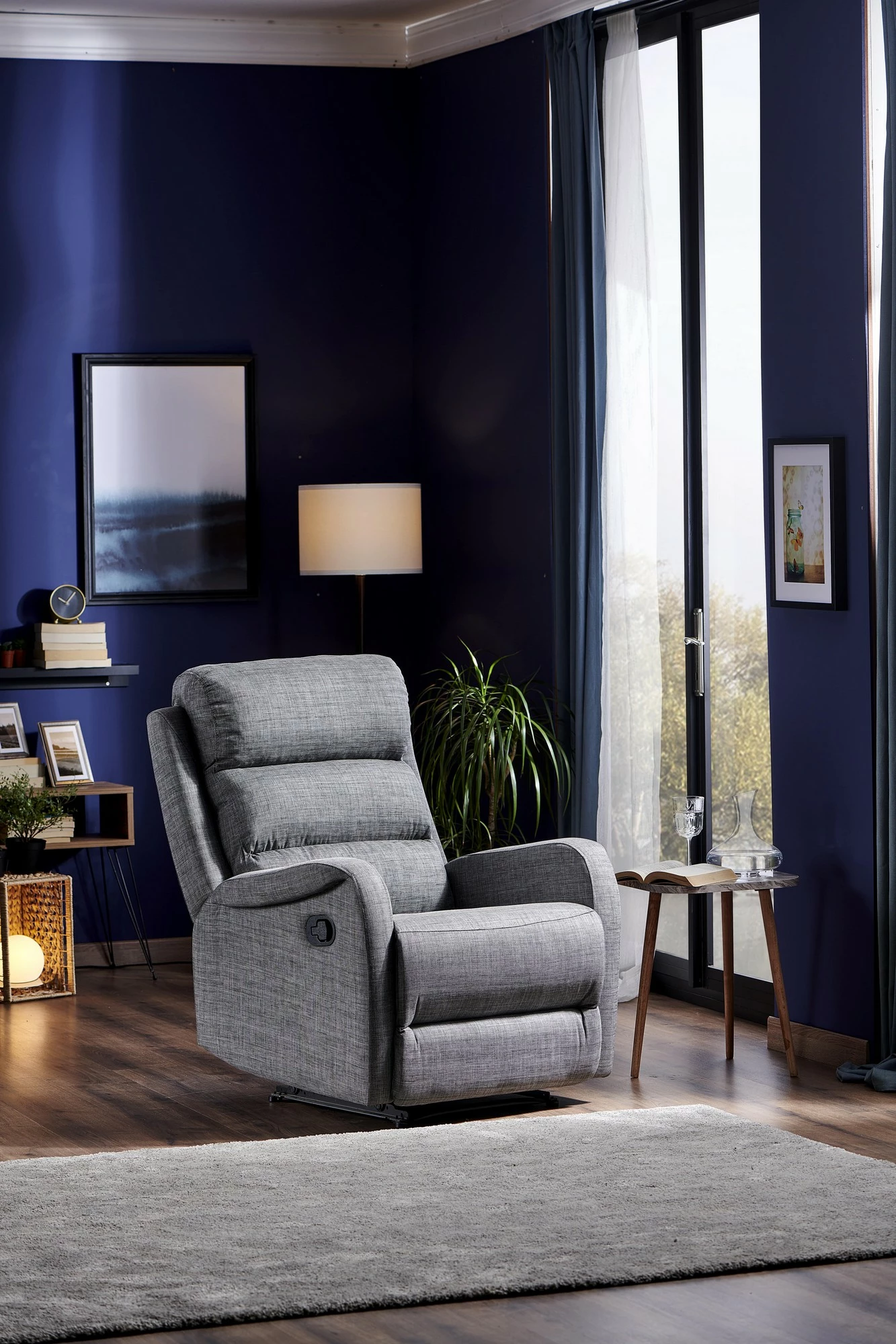 Karrige relaksuese Hanah Home, Comfort TV, ngjyrë gri