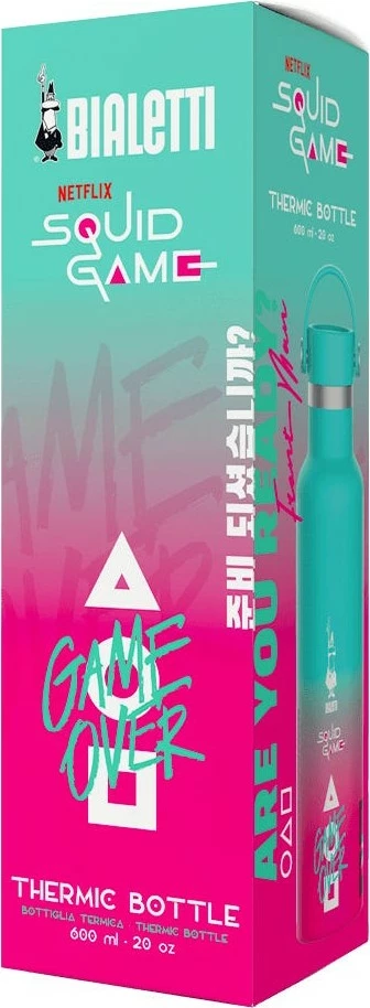 Termos Bialetti Squid Game 600ml, kaltër/rozë