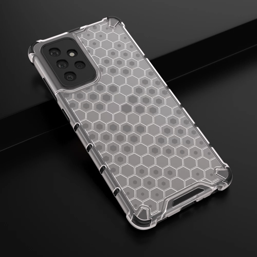 Mbështjellës Hurtel Honeycomb Case për Samsung Galaxy A72 4G, transparent