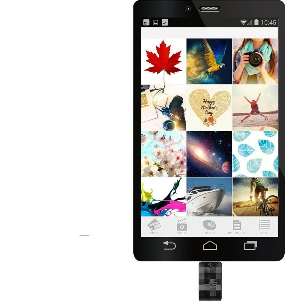 USB flash Silicon Power Mobile C31 64GB, USB Type-A/Type-C, zi, argjend