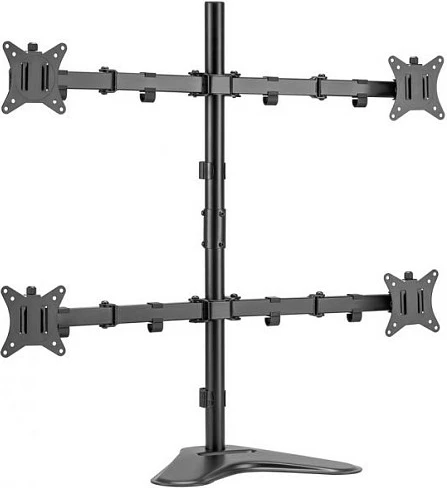 Mbajtëse tavoline për 4 monitorë EQUIP 650127, 17"-32", VESA 75x75/100x100, 36 kg, e zezë