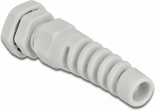 Glandë kablli DeLOCK PG7 me mbrojtje përkuljeje, IP68, 3-6.5 mm, plastik, gri