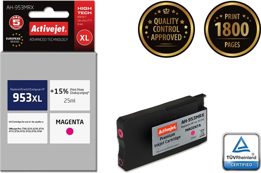 Ngjyrë zëvendësuese Activejet AH-953MRX për printer HP, e vjollcë